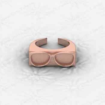 Superb Solid 925 Sterling Silver Goggles Design Semi Mount Blank Setting Ring Good for Ashes & Resin Work Breastmilk Jewelry