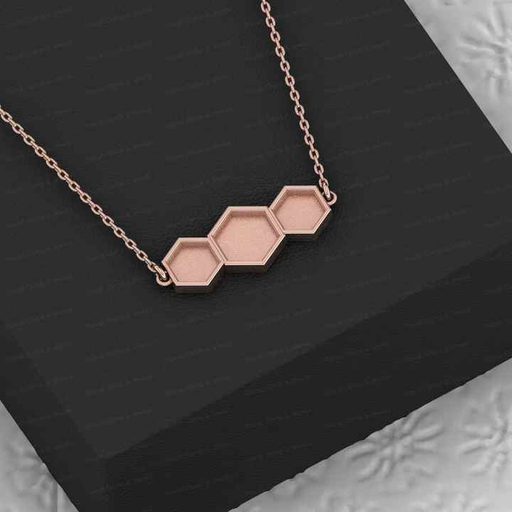 Genuine 925 Silver Hexagon Collet Bezel Cup Semi Mount Charm Pendant Necklace Setting Ashes Stone Resin DIY Jewelry Findings