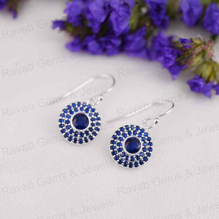 Copper Amazonite Round Silver Stud Earring, 925 Sterling Silver Earring, Both Side Flat Amazonite Earring, Best Quality Earring For Her (Copy)