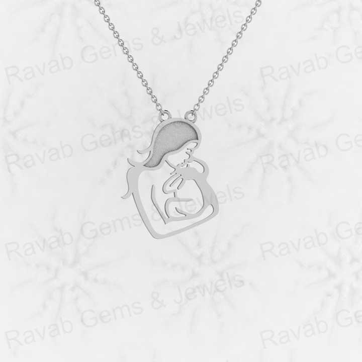 Solid 925 Sterling Silver 25mm Mom Born Child Love Memorial Blank Base Charm Pendant Setting for Keepsake & Breastmilk Jewelry