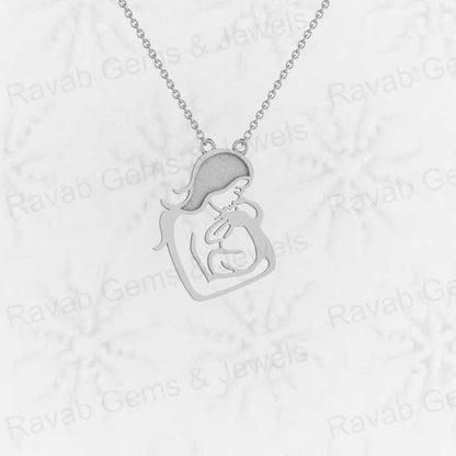 Solid 925 Sterling Silver 25mm Mom Born Child Love Memorial Blank Base Charm Pendant Setting for Keepsake & Breastmilk Jewelry