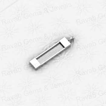 925 Real Silver 8x38mm Slim Rectangle Bar Semi Mounting Charm Pendant Resin Ashes Work Jewelry Findings Jewelry Components