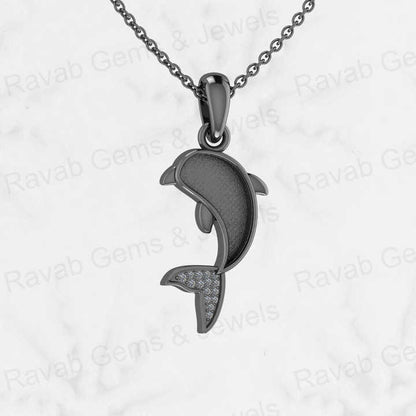 Top Quality 925 Sterling Silver 28x12mm Friendly Dolphin Fish Semi Mount CZ Charm Pendant for Resin Jewelry Findings Components