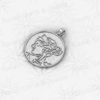 Top Selling Genuine 925 Sterling Silver 30mm Circle Pendant Necklace Women's Memorial Art Deco Keepsake Jewelry for Mother's Day