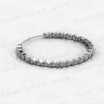 Top Selling Solid 925 Sterling Silver 18k Gold Plated Attractive Designer Bangle Link Chain 7.5 Inch Bracelet for Women Jewelry
