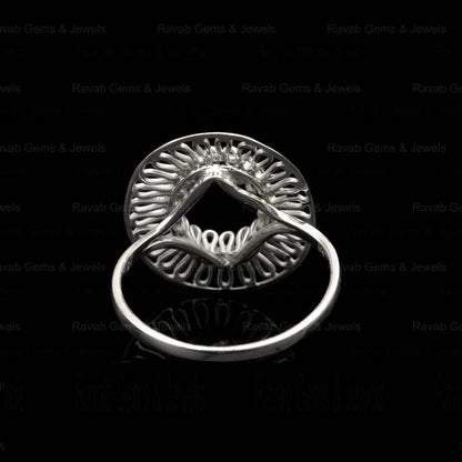 8x10mm Oval Filigree Floral Base DIY Jewelry Findings High Quality 925 Sterling Silver Blank Ring Setting Gemstone Components