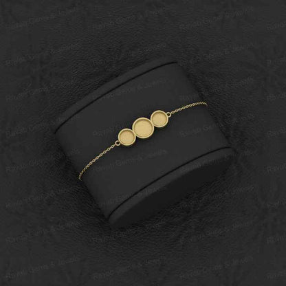 Perfect Quality Solid 925 Sterling Silver Round Circle Charm Bracelet Good For Ashes & Resin Work Keepsake Breastmilk Jewelry