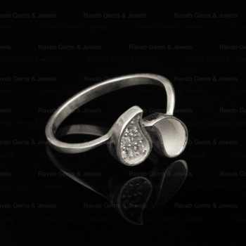 Top Quality 925 Sterling Silver Quotation Mark Semi Mount Ring Genuine CZ Set With Resin Ashes Jewelry Findings & Components