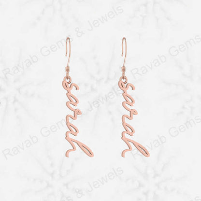 Top Quality Solid 925 Sterling Silver Custom Name Personalized Your Own Fine Earrings Women Minimalist Jewelry