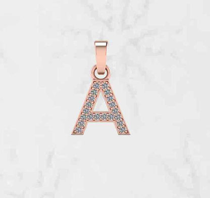 Genuine 925 Sterling Silver Diamond Zircon Personalized Alphabet a Initial Letter Charm Pendant Necklace With Chain Fine Jewelry