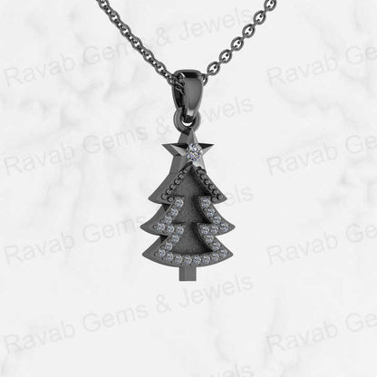 Top Selling 925 Sterling Silver 25mm Initial Christmas Tree Semi Mount Charm Pendant Blank Setting for Ashes & Resin Jewelry