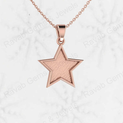 Top Quality Genuine 925 Sterling Silver Universal Star Charm Pendant Semi Mount Blank Setting Good for Resin DIY Jewelry