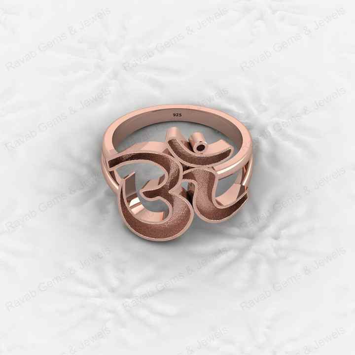 Genuine 925 Silver Indian Lord Shiva Symbol Semi Mount Blank Setting Ring Good for Resin & Ashes Work Keepsake DIY Jewelry