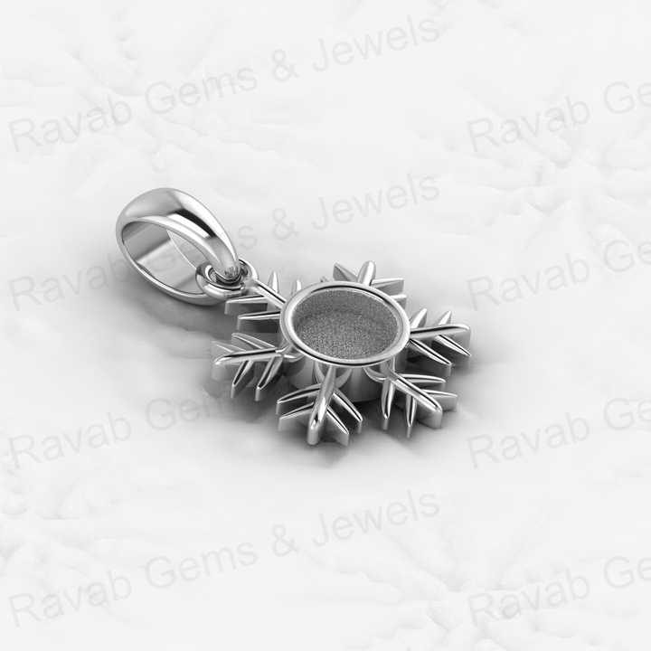 925 Sterling Silver 20mm Flower Of Life Nature Lover Pendant Semi Mount Blank Setting Resin Ashes Work Necklace Jewelry Findings