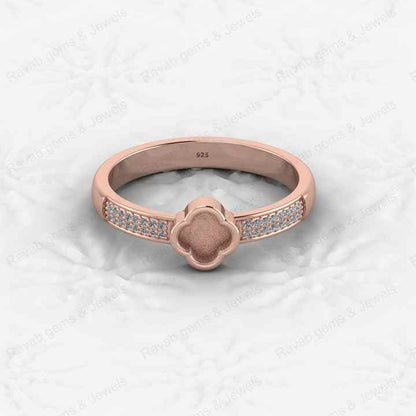 Best Quality 925 Sterling Silver 5x5mm Clawer Semi Mount Blank Setting Wedding Ring Good for Resin Keepsake Finding Jewelry