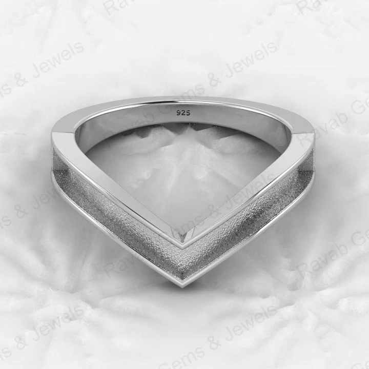 Genuine 925 Sterling Silver CZ V Chevron Wishbone Semi Mount Best Quality Blank Ring Setting for DIY Jewelry Findings Components