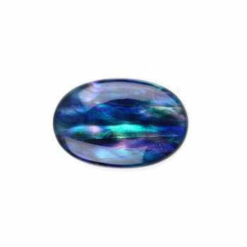 To Selling Blue Ammolite 20x30mm Smooth Oval Shape Loose Gemstone Cabochon for Ornaments and Jewelry Making