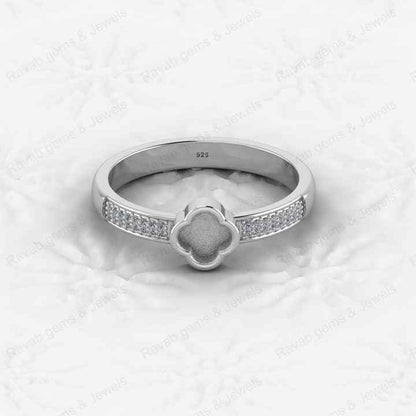 Best Quality 925 Sterling Silver 5x5mm Clawer Semi Mount Blank Setting Wedding Ring Good for Resin Keepsake Finding Jewelry