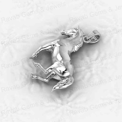 Top Quality Solid 925 Sterling Silver Unicorn Wild Horse Pendant for Men's Fine Handmade 18 Inch Necklace Christmas Fine Gift