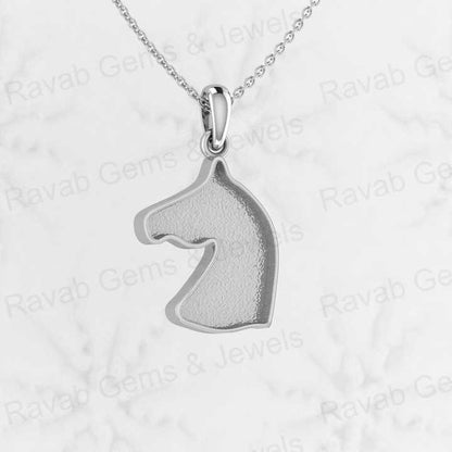 Solid 925 Silver 30mm Horse Face Semi Mount Blank Base Pendant Setting Resin Ashes Work Jewelry Findings Components