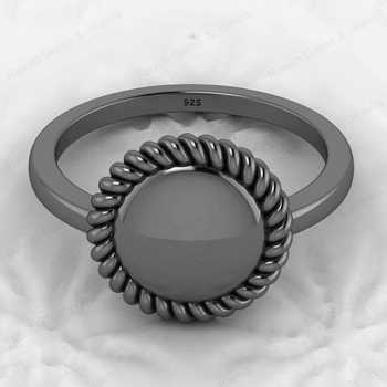 Top Selling Genuine 925 Silver Gold Vermeil Eternity American Rope Beaded Round Circle Statement Chunky Signet Ring Fine Jewelry