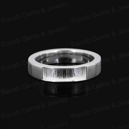 High Quality 925 Silver Rectangle 5mm Wide Inlay Setting DIY Breast Milk Signet Ring Resin Ashes Jewelry Findings Components