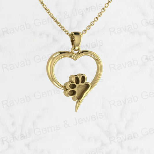 Pure 925 Silver Heart With Baby Dog Paw Blank Bezel 26x20mm Charm Pendant Setting Good for Resin & Ashes Work Breastmilk Jewelry
