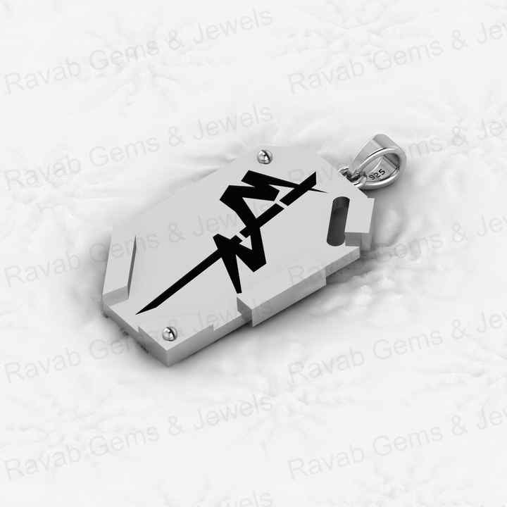 New Arrival Men's Fine Classic 925 Solid Sterling Silver Lighting Bolt Pendant Western Design Geometric Necklaces for Bikers