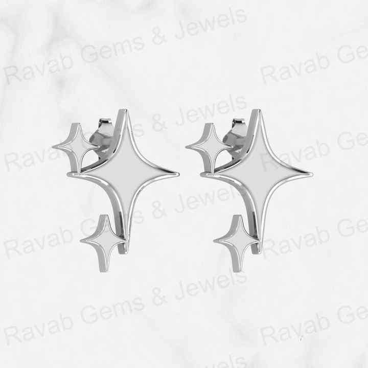 Top Quality New Design Genuine 925 Sterling Silver Starburst Threader North Star Stud Earrings for Women Minimalist Fine Jewelry