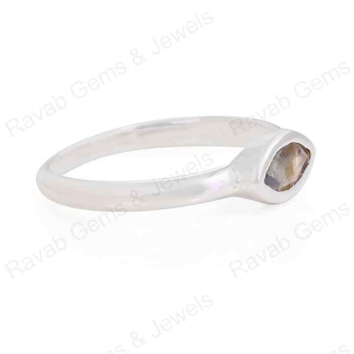 Valentine Sale Solid 925 Sterling Silver Natural Labradorite Marquise Shape Bezel Setting Ring For Women Fine Handmade Jewelry