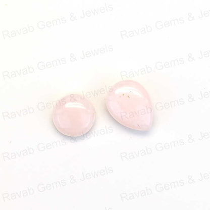Top Rare Quality 12x16mm Natural Rose Quartz Pear Shape Cabochon Hand Polish Gemstone for Making 14k Gold Handmade Jewelry