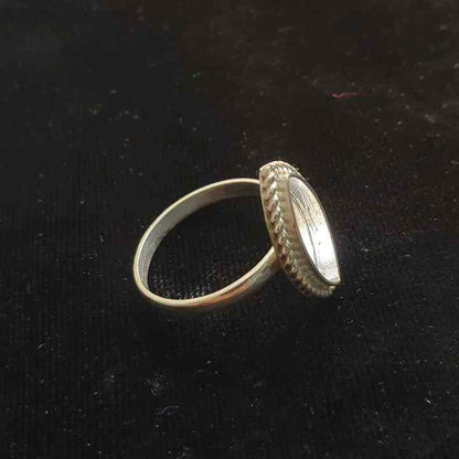 Solid 925 Sterling Silver Marquise Blank Component Bezel Cup Setting Semi-Mount Blank Setting Simple Band Fine Ring For Women