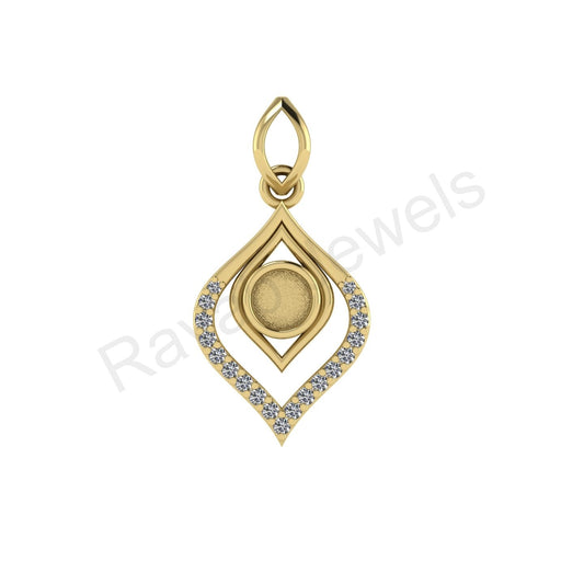 Excellent Quality Blank Jewelry Setting Supplier Round Zircon Round Charm Keepsake Jewelry Breastmilk Wedding Anniversary Gift