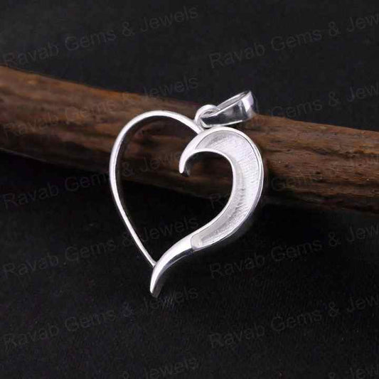 Best Quality Custom Jewelry Silver 20mm Heart Charm Blank Bezel Semi Mount Pendant Keepsake Breastmilk Jewelry for Resin & Ashes