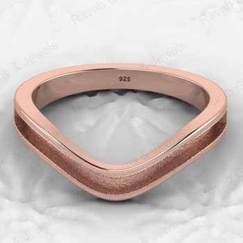 Genuine 925 Sterling Silver Chevron Semi Mount Ring Good Resin Ashes Work Keepsake Cremation Jewelry With Blank Setting