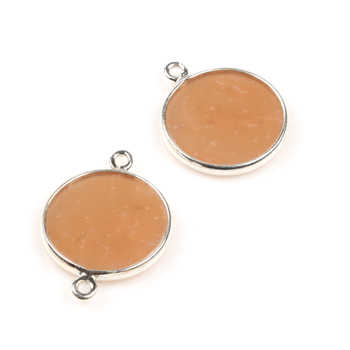 Best Selling 12mm Natural Pink Amazonite Round Coin Charm Fine Pendant for DIY Earring Bracelet & Necklace Fine Making Jewelry