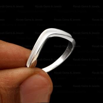 Genuine 925 Sterling Silver CZ V Chevron Wishbone Semi Mount Best Quality Blank Ring Setting for DIY Jewelry Findings Components