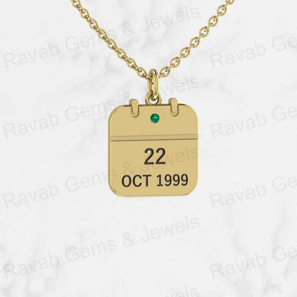Best Quality 925 Sterling Silver Fine Jewelry Personalized Calendar Memorial Date Pendant 13x17mm for Friends and Loved Ones
