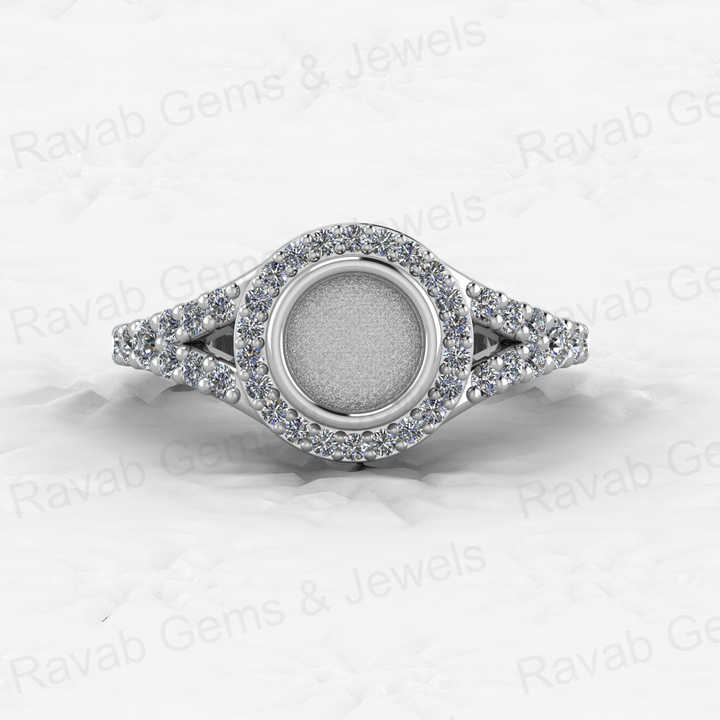 Genuine Solid 925 Sterling Silver 6mm Round Circle Semi Mount Blank Setting Ring Good for Ashes & Resin Work Breastmilk Jewelry
