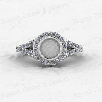 Genuine Solid 925 Sterling Silver 6mm Round Circle Semi Mount Blank Setting Ring Good for Ashes & Resin Work Breastmilk Jewelry
