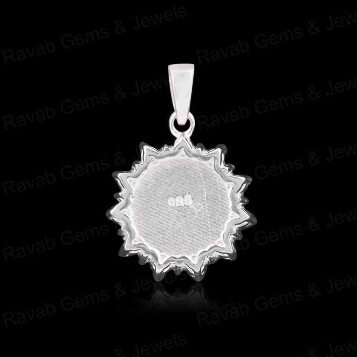 High Quality 925 Silver 10mm Surround CZ Blank Collet Charm Pendant Keepsake Breastmilk DIY Craft Jewelry Findings & Components