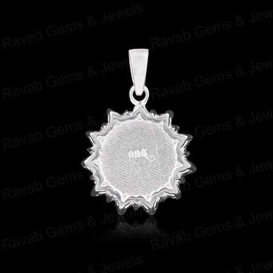 High Quality 925 Silver 10mm Surround CZ Blank Collet Charm Pendant Keepsake Breastmilk DIY Craft Jewelry Findings & Components