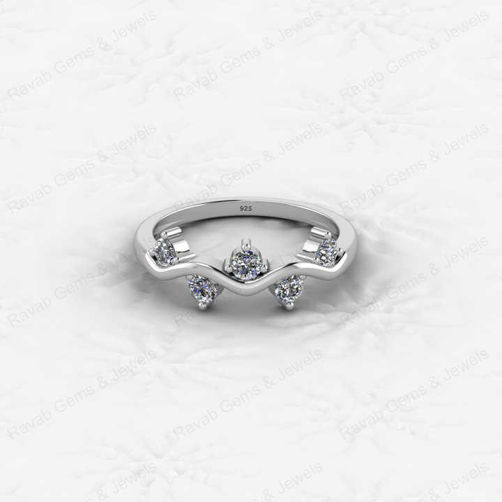 Genuine 925 Sterling Silver Eternity Band Minimalist 18K Gold Vermeil Brilliant Cut CZ Ivy Leaf Vine Ring for Women Fine Jewelry