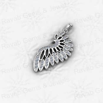 New Arrival Genuine 925 Sterling Silver Micro Pave Diamond Setting CZ Bezel Setting Peacock Designer Lovely Gift For Wife