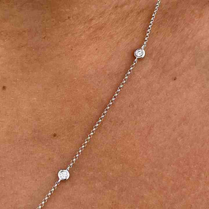 New Arrival Genuine 925 Sterling Silver Lab-Diamond Round Cut Hamsa Design Chain Necklace For Women's Mother's Day Jewelry