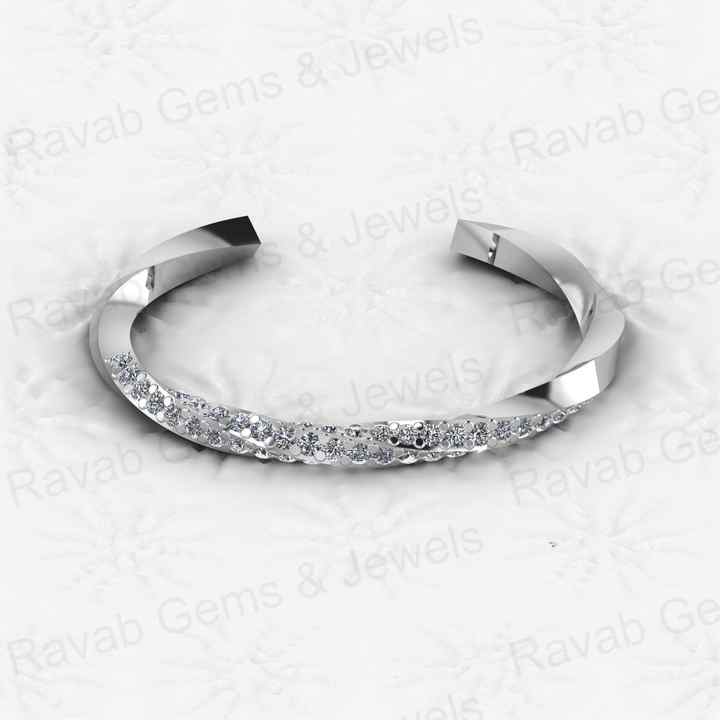 Top Selling Solid 925 Sterling Silver 18k Gold Plated Trending Twisted Band Concave Rhombus CZ Bracelet for Women Jewelry