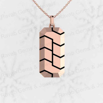Top Selling Genuine 925 Sterling Silver Sturdy Vertical Bar Personalized Men's Pattern Charm Pendant for Patriotic Fine Jewelry