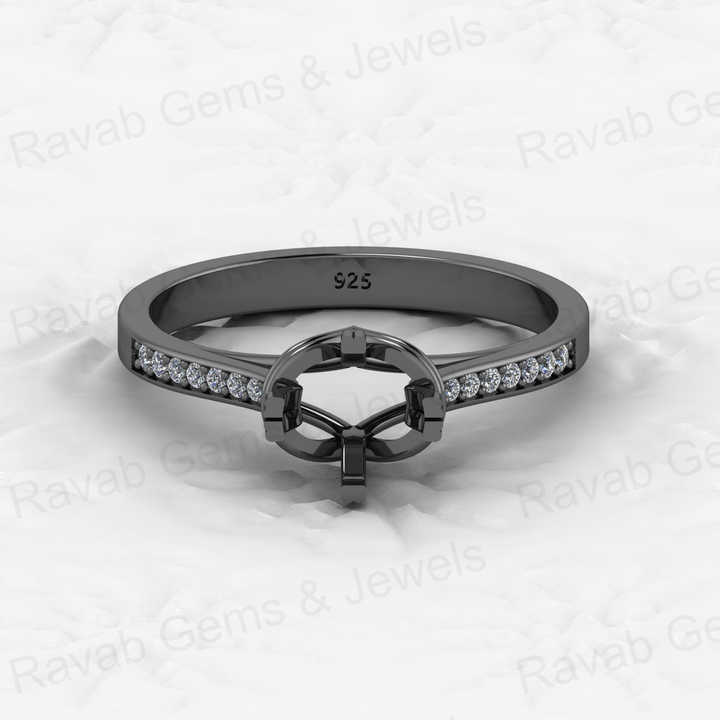 Top Quality Solid 925 Sterling Silver Clad Shank Semi Mount Blank Setting Ring Good for Ashes & Resin Work Breastmilk Jewelry