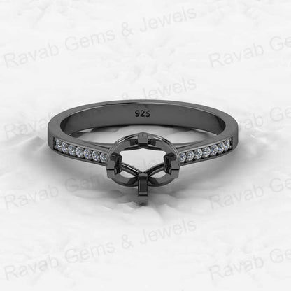 Top Quality Solid 925 Sterling Silver Clad Shank Semi Mount Blank Setting Ring Good for Ashes & Resin Work Breastmilk Jewelry