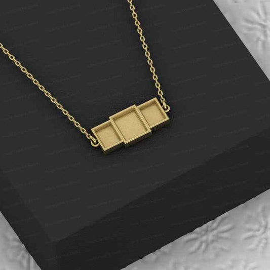 Solid 925 Silver Keepsake Rectangle Collet Bezel Cup Charm Pendant Semi Mount Good For Ashes & Resin Jewelry Findings Components